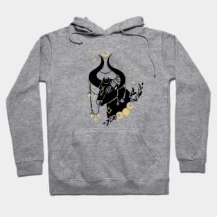 Black and Gold Zodiac Sign TAURUS Hoodie